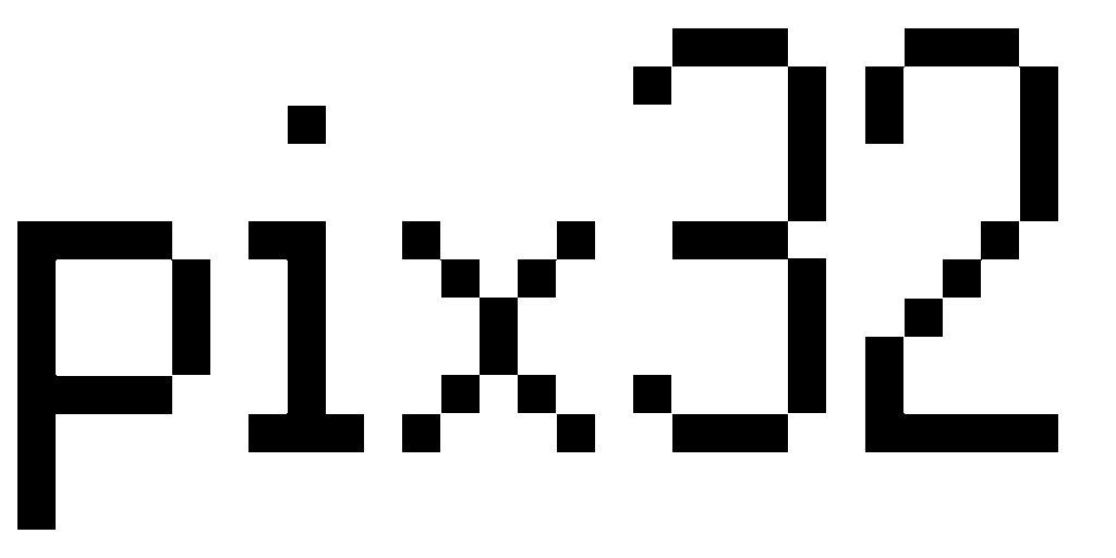 PIXEL32 font example